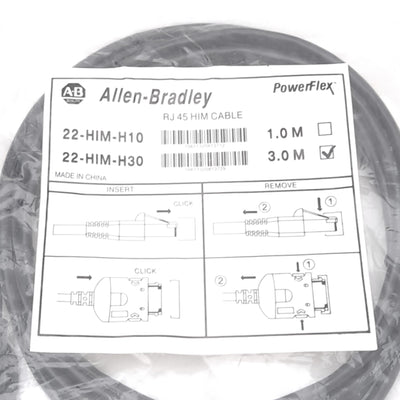 New Allen Bradley 22-HIM-H30 Cable for PowerFlex HIM, DSI to RJ45, 3 Meters