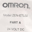 New Omron ZEN-ETL02 Transformer For DC ZEN Unit Part A, 24VDC In, 6 Manual Switches