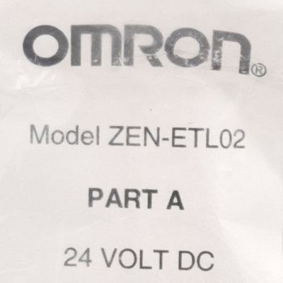 New Omron ZEN-ETL02 Transformer For DC ZEN Unit Part A, 24VDC In, 6 Manual Switches