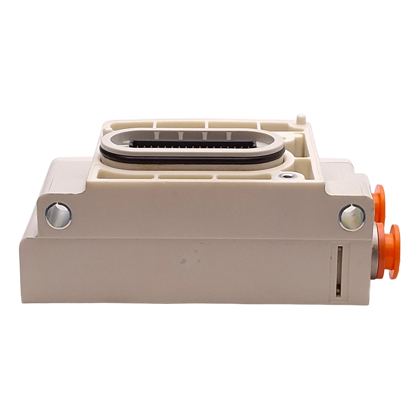 Used SMC VVQC2000-3A-1-N11 D-Side End Plate Assembly For VQC2000 Manifold, ø3/8in P2C