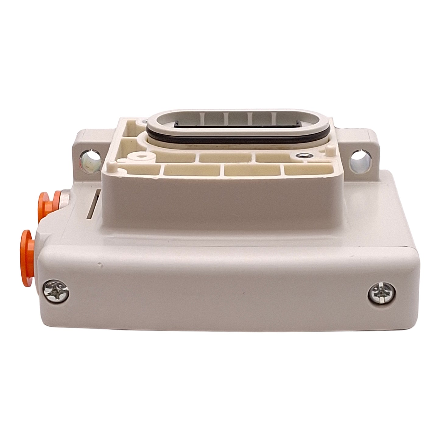 Used SMC VVQC2000-3A-1-N11 D-Side End Plate Assembly For VQC2000 Manifold, ø3/8in P2C