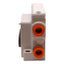 Used SMC VVQC2000-3A-1-N11 D-Side End Plate Assembly For VQC2000 Manifold, ø3/8in P2C