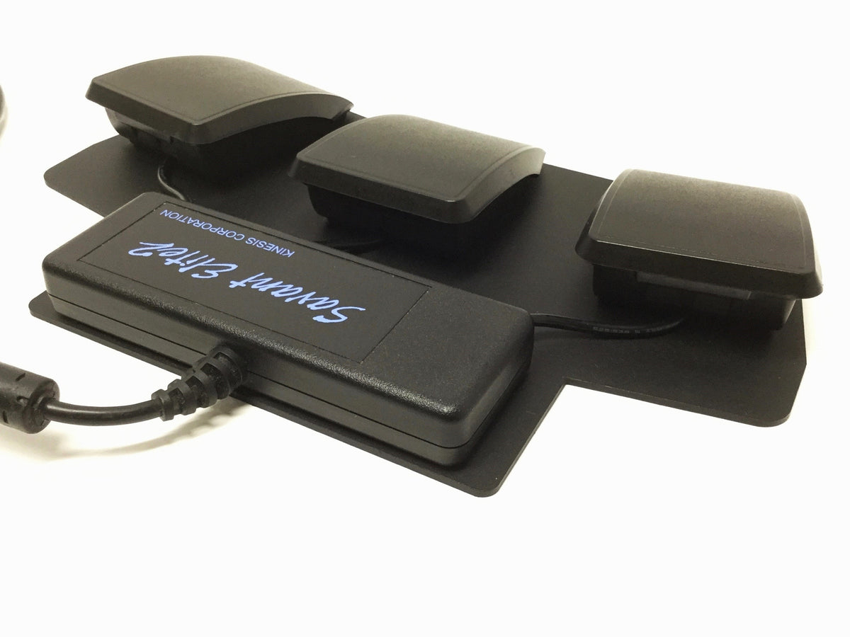 Used Kinesis FP30A Savant Elite2 Programmable SmartSet Triple Pedal Foot Switch, USB