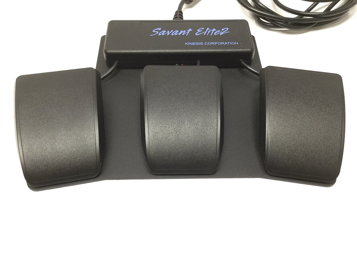 Used Kinesis FP30A Savant Elite2 Programmable SmartSet Triple Pedal Foot Switch, USB