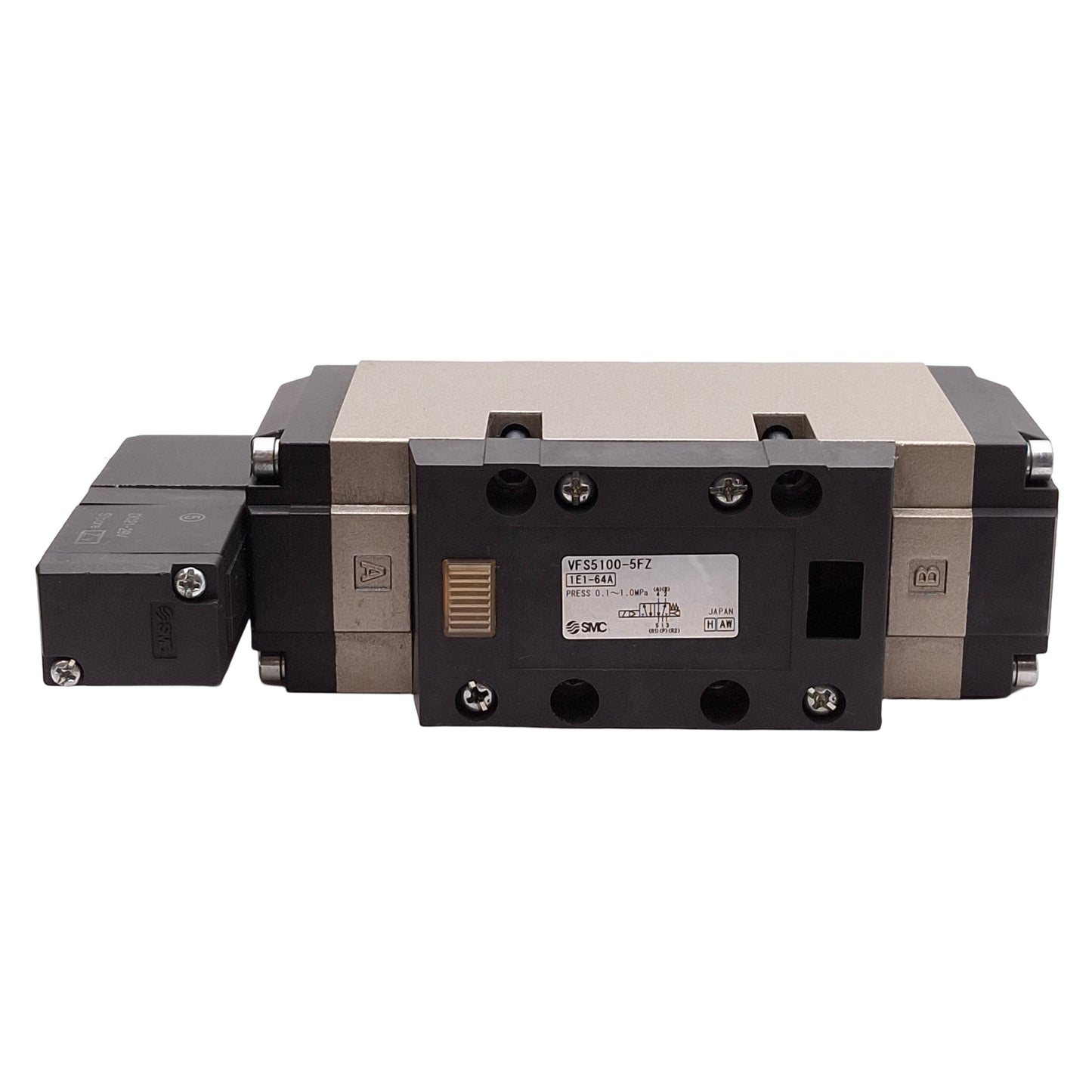 New SMC VFS5100-5FZ Solenoid Valve, 2-Position Single, 0.1-1.0MPa, 24VDC Coil