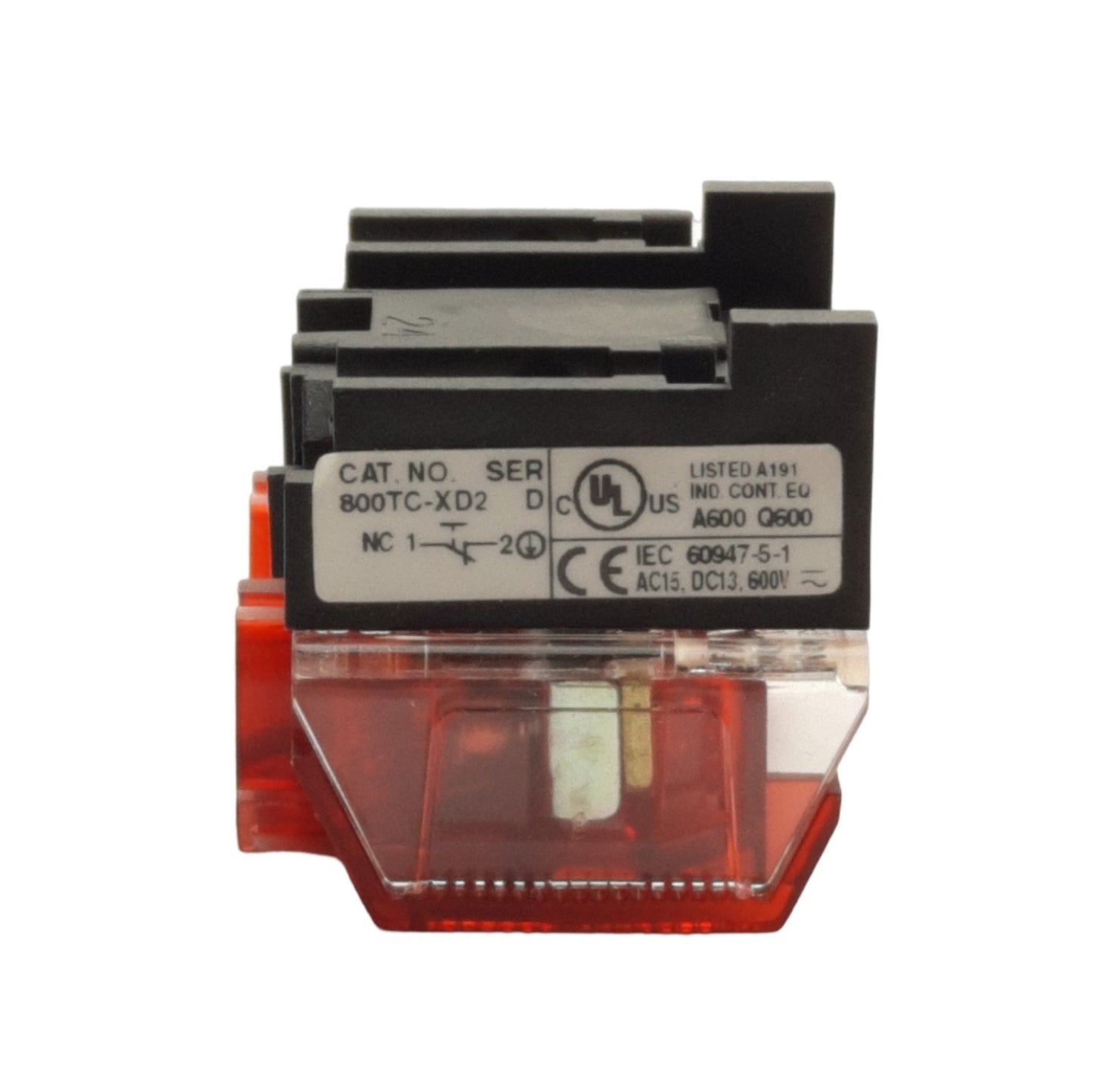 New – Open box Lot of 2 Allen Bradley 800TC-XD2 Pushbutton Contact Block, 30mm, 1NC, 600V 10A