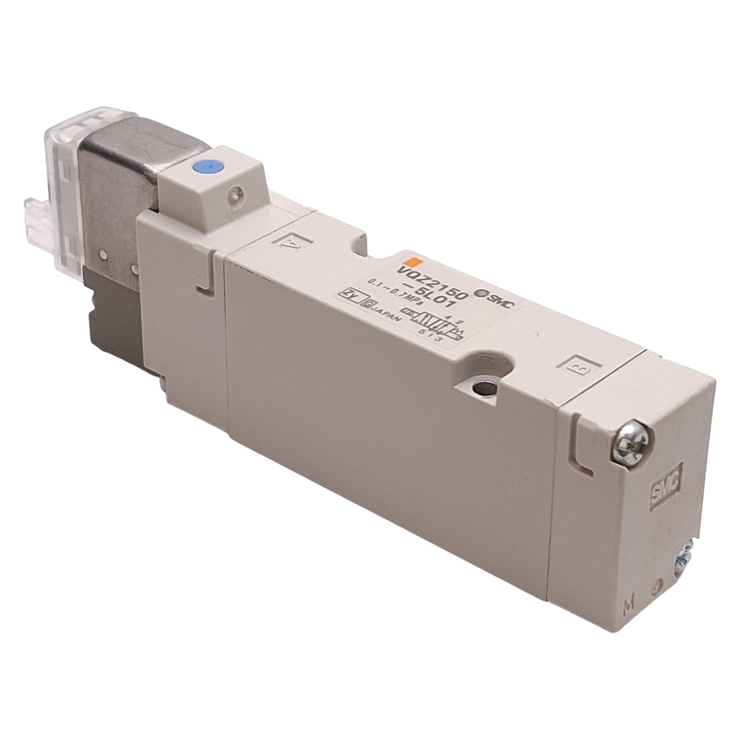 Used SMC VQZ2150-5LO1 Solenoid Valve, 2-Position Single, 0.1-0.7MPa, 24VDC Coil