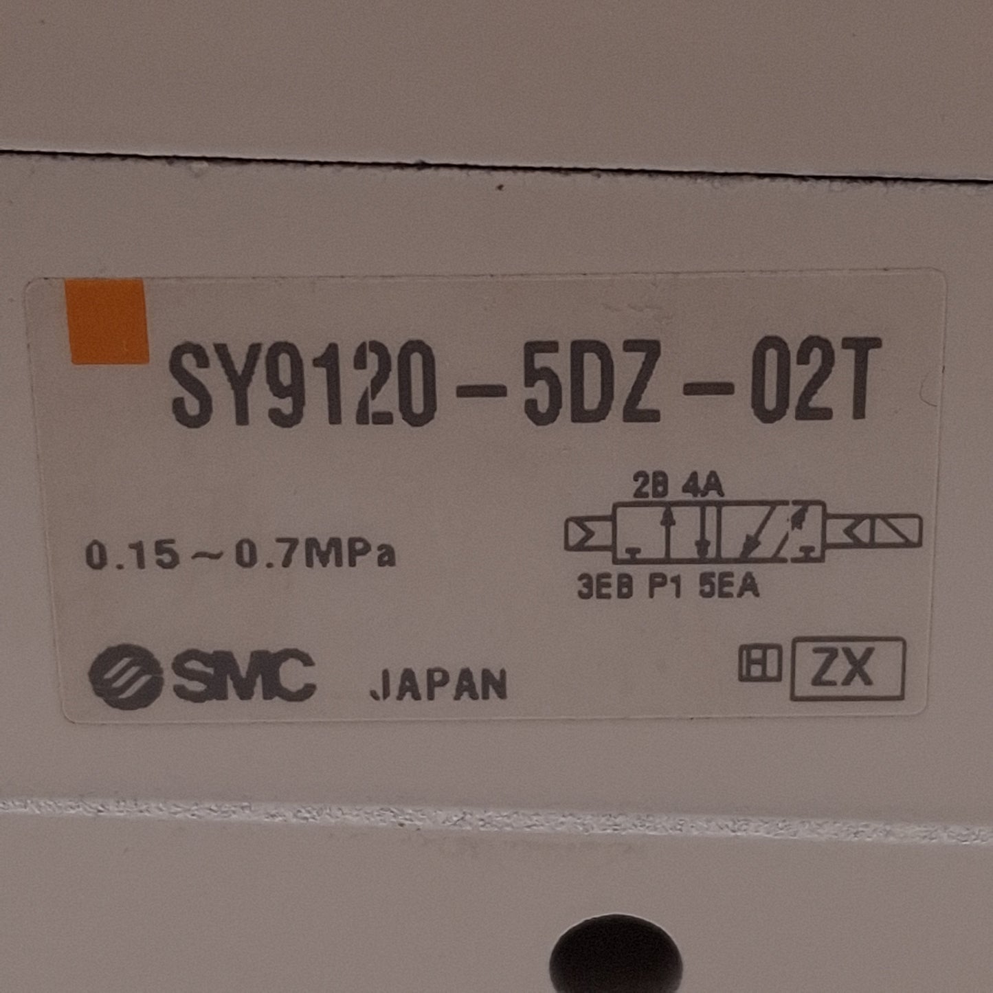 Used SMC SY9120-5DZ-02T Solenoid Valve 2-Position Single, 0.7MPa, 1/4NPTF, 24VDC Coil