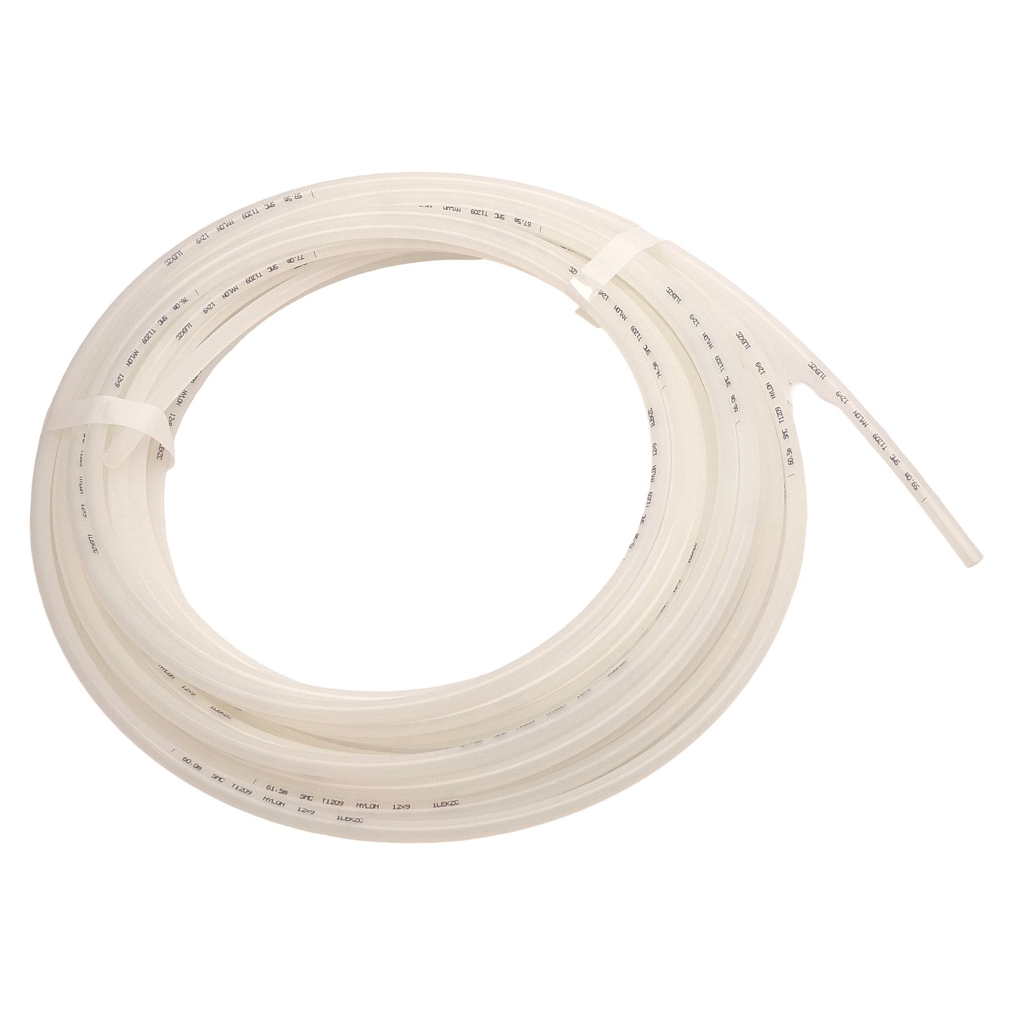 New SMC T1209W-20 White Nylon Tubing, ø12mm OD, ø9mm ID, 1.0MPa @ 60°C, 20m Long
