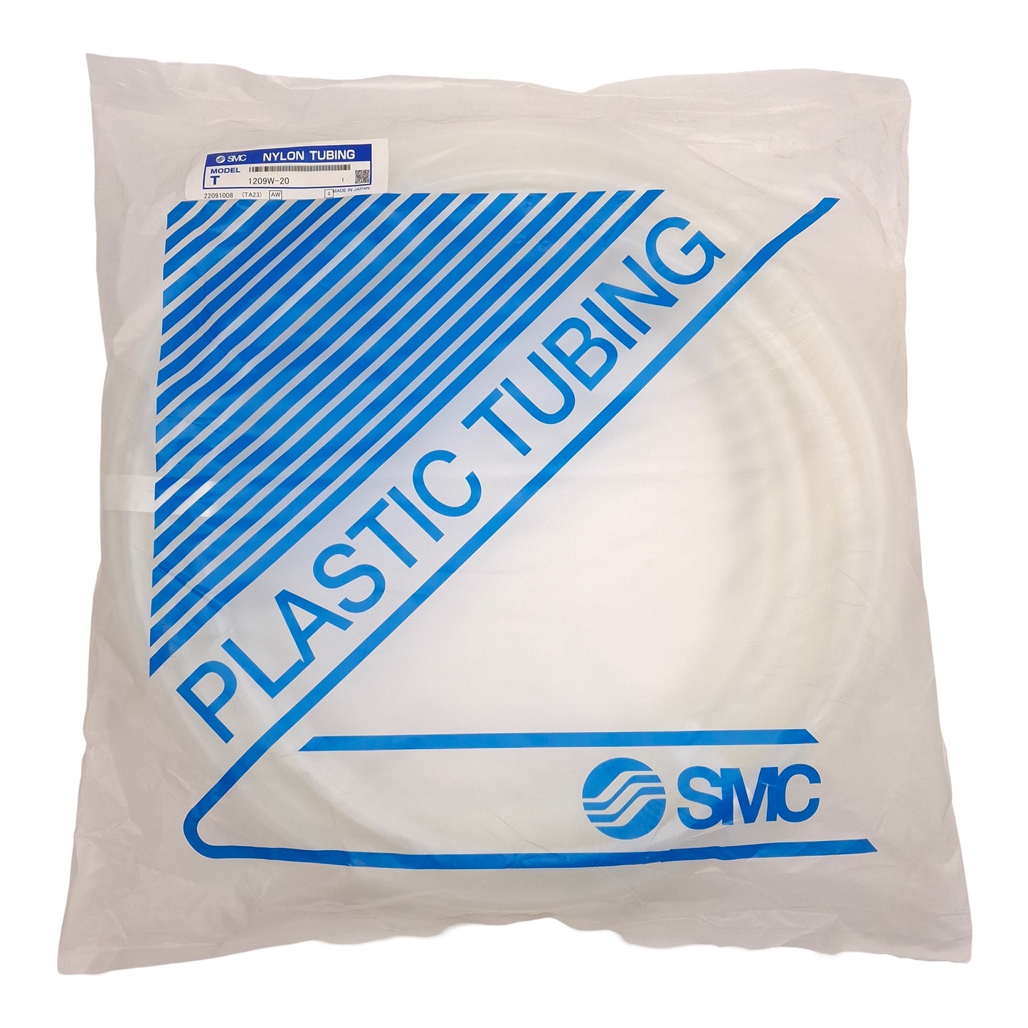 New SMC T1209W-20 White Nylon Tubing, ø12mm OD, ø9mm ID, 1.0MPa @ 60°C, 20m Long