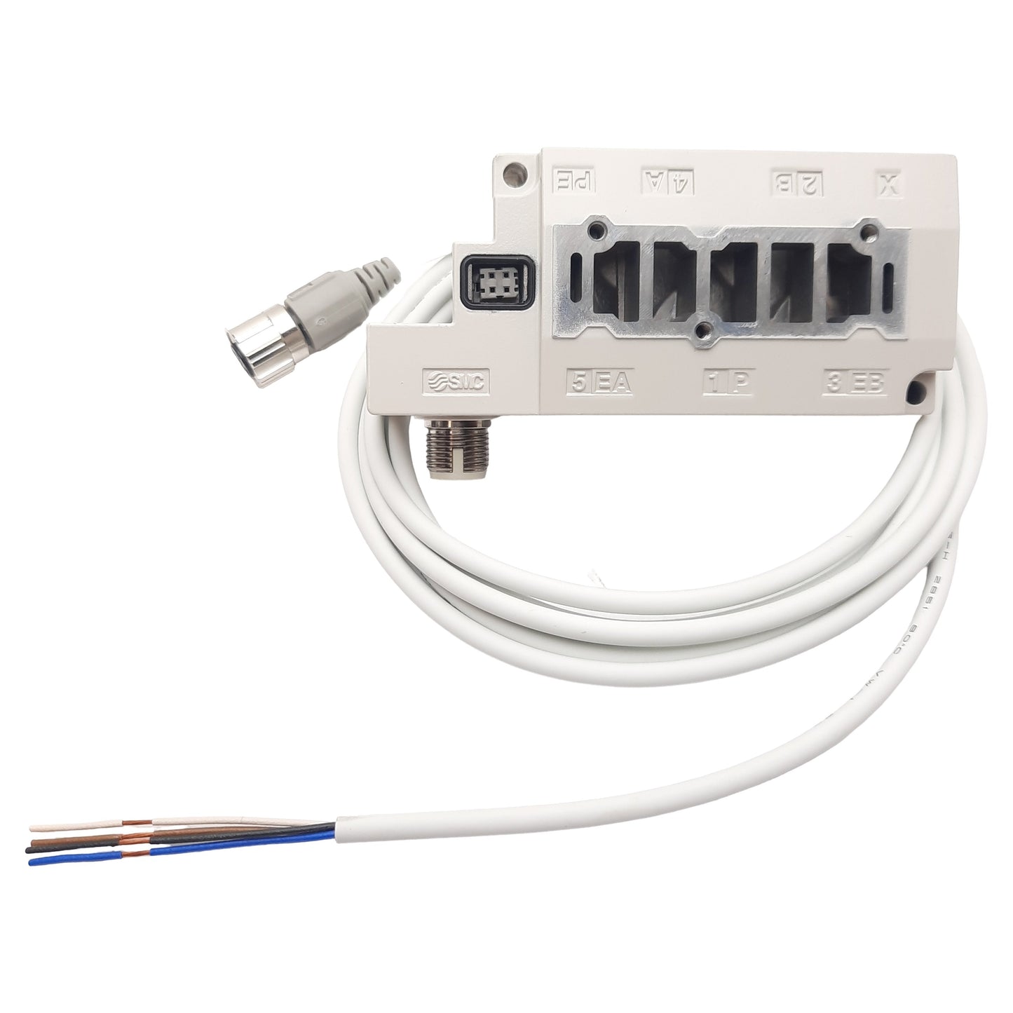 New SMC SY70M-27-1-W4-03N Solenoid Valve, 5-Position, 0.7MPa, 4/5in NPT, 24VDC Coil