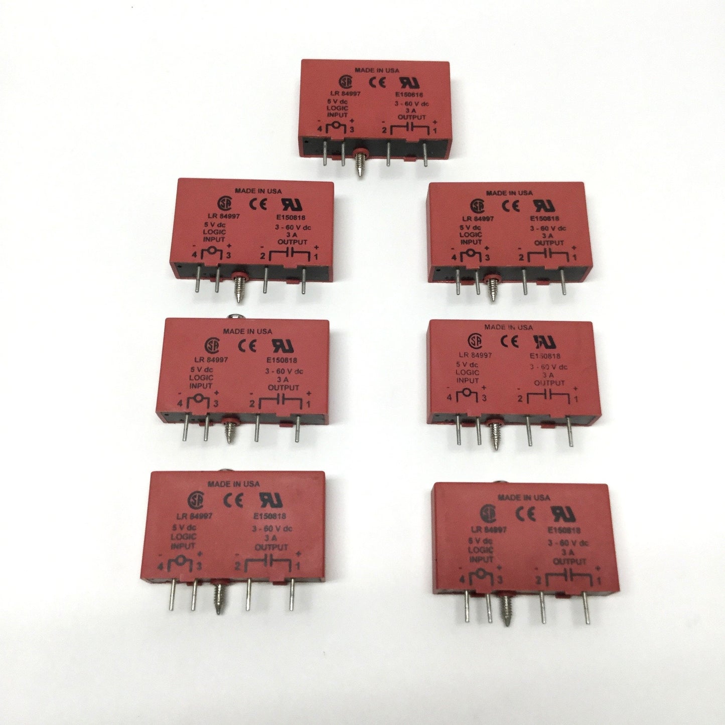 Used Lot of 7 WRC 1781-OB5S Solid State Relays, 5VDC Logic Input, 3-60VDC 3A Output