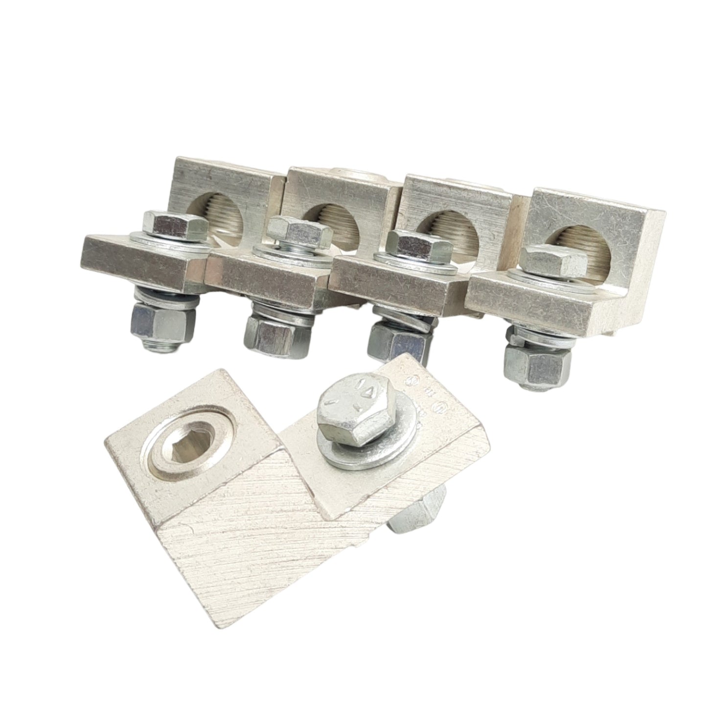New Lot of 5 Ilsco D2446-1 Connection Lug Terminal Block, 1 Pole, 600MCM - 2 CU9