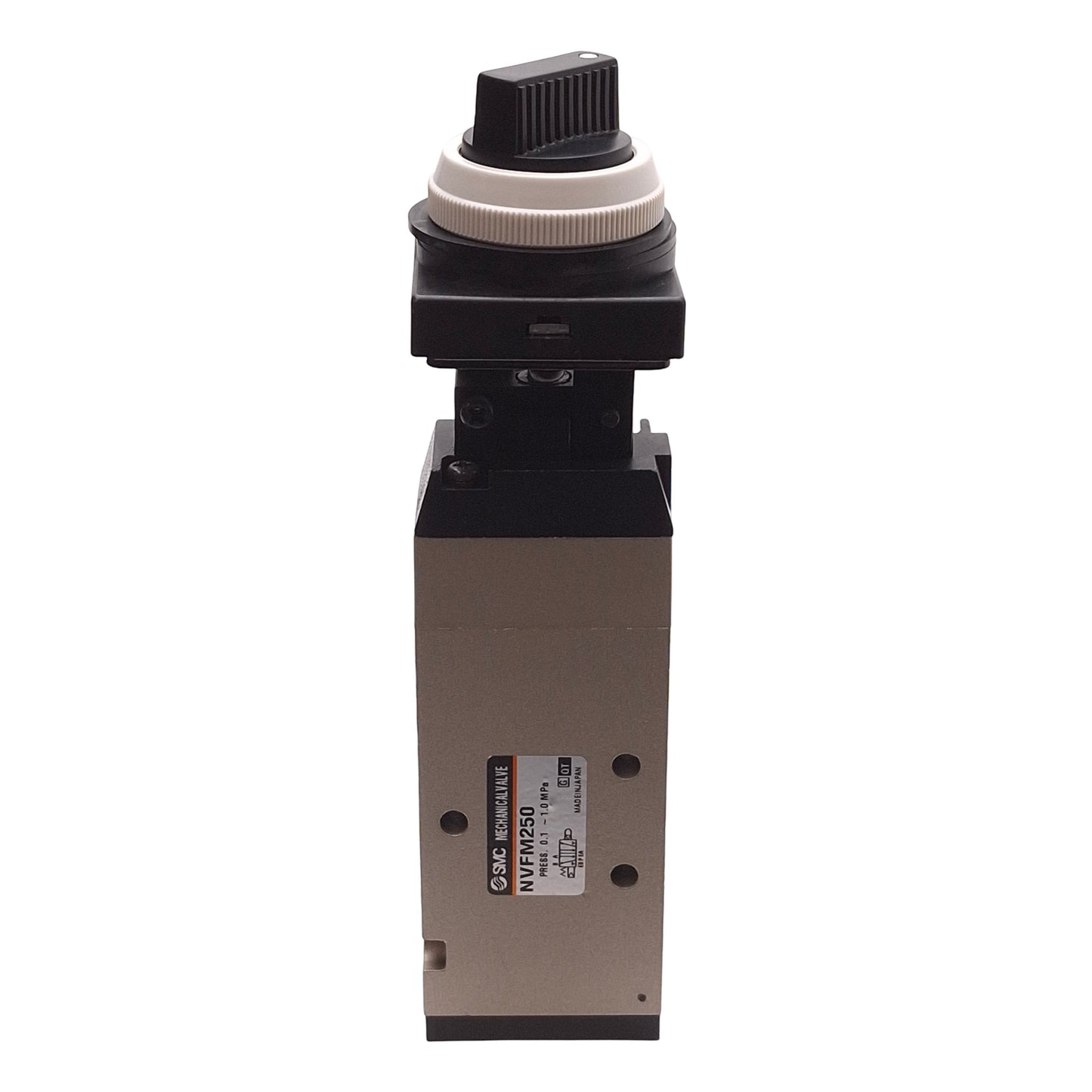 Used SMC NVFM250-N02-34B Mechanical Valve, 90° Selector, 5-Port, 15-150PSIG, 1/4NPT