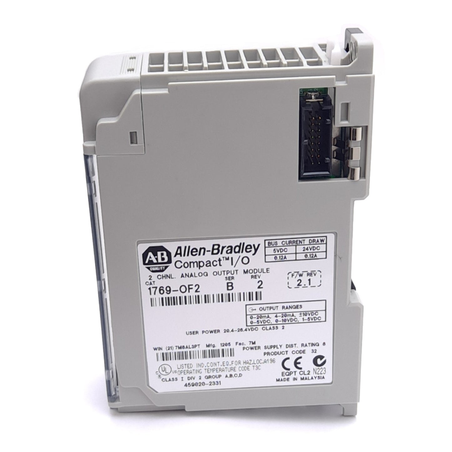 Used Allen Bradley 1769-OF2 Compact Output Module, 2-Channel Analog, 0-20mA, 0-10VDC