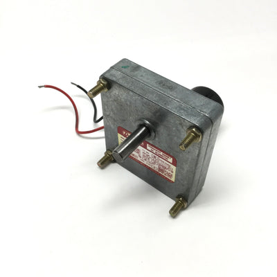 Used Dayton 2L011 Permanent Magnet DC Gear Motor 12VDC, 10in-lb, 146:1 Ratio, 50RPM