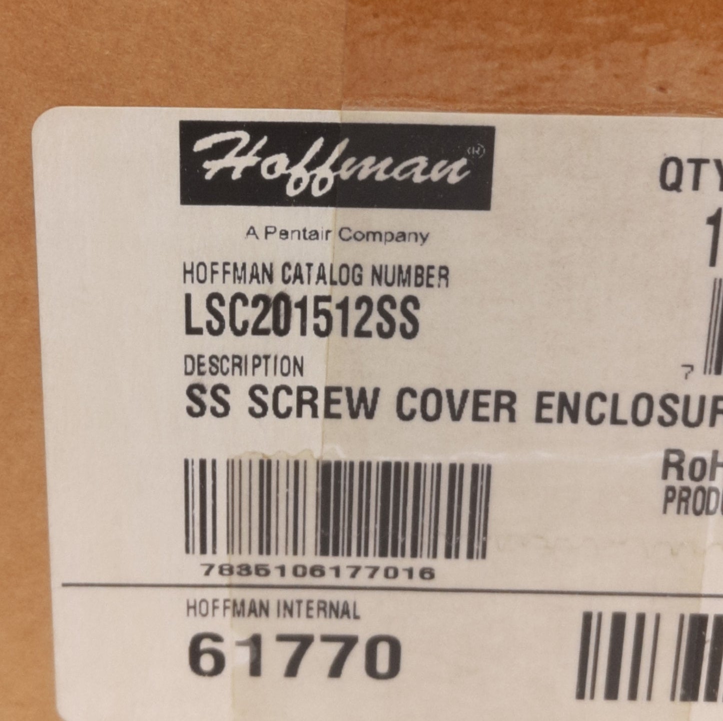New nVent Hoffman LSC201512SS 61770 Enclosure, 304 Stainless, 200 x 150 x 120mm Size