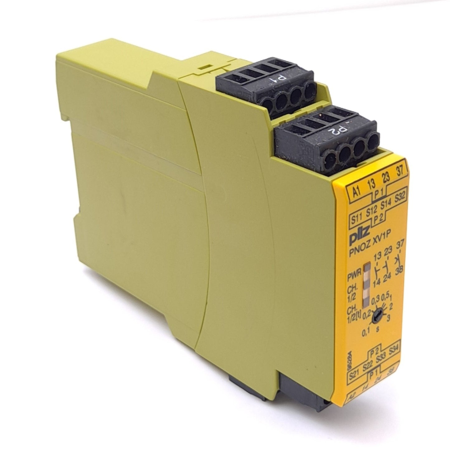 Used Pilz PNOZ XV1P 3/24VDC 2n/o 1n/o t Safety Relay, 24VDC, 2-Input, 2NO + 1NO Out