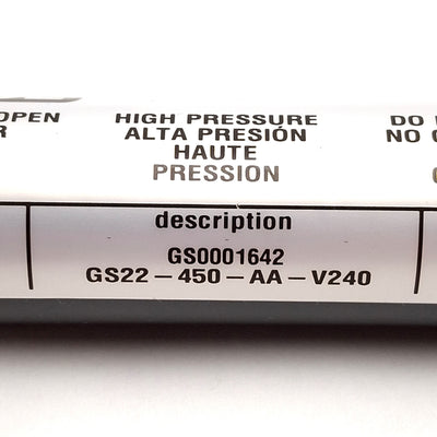 New Ace Controls GS22-450-AA-V240 Industrial Gas Spring 450mm Stroke, 240N, ø8mm Eye