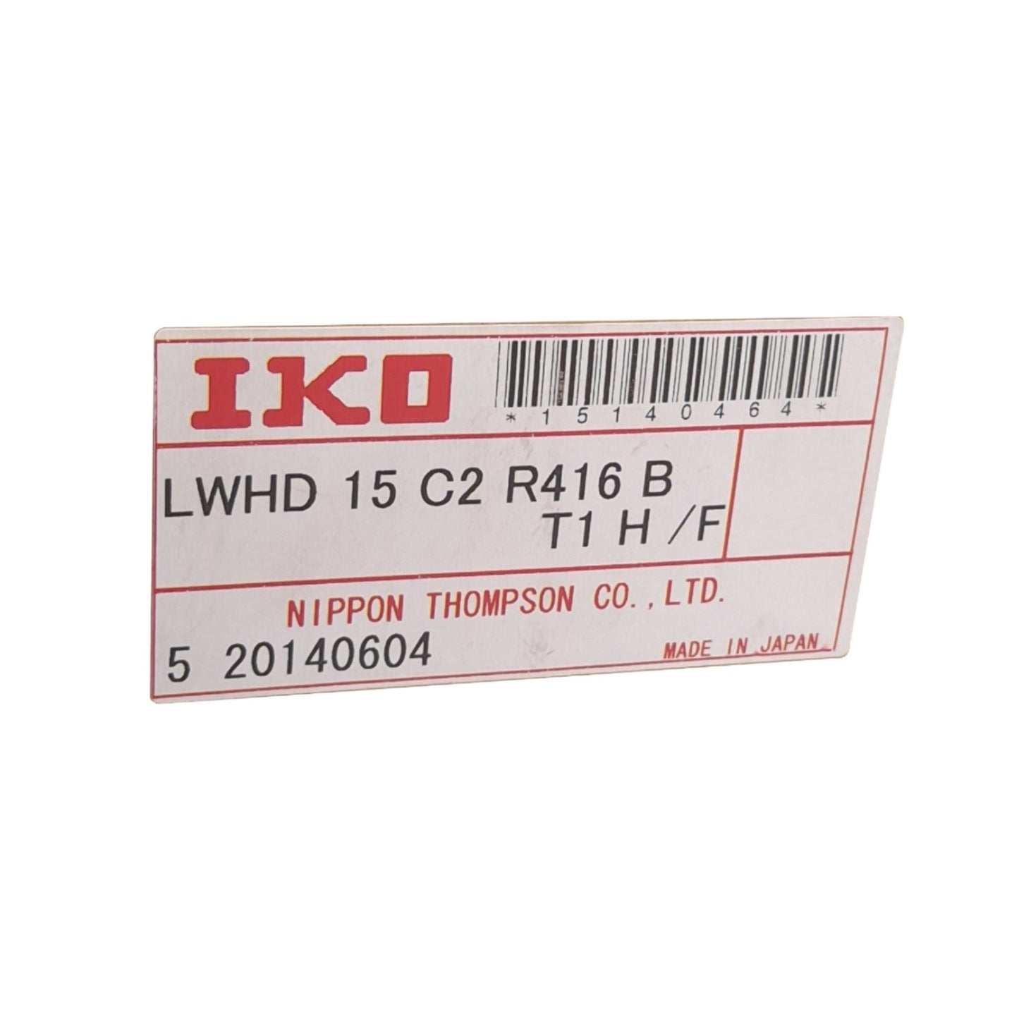 New IKO LWHD 15 C2 R415 B T1 H /F Linear Guide Rail Assembly, 15x415mm, 60mm Pitch