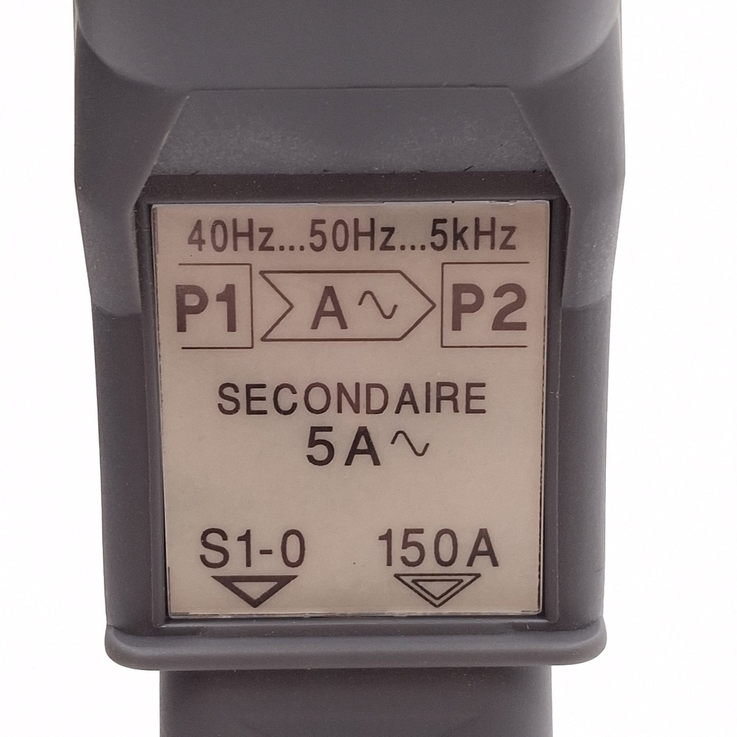 Used Aya S-3-600-5 AC Clamp-On Current Transformer, 600VAC 150A, *Cracked Plastic*