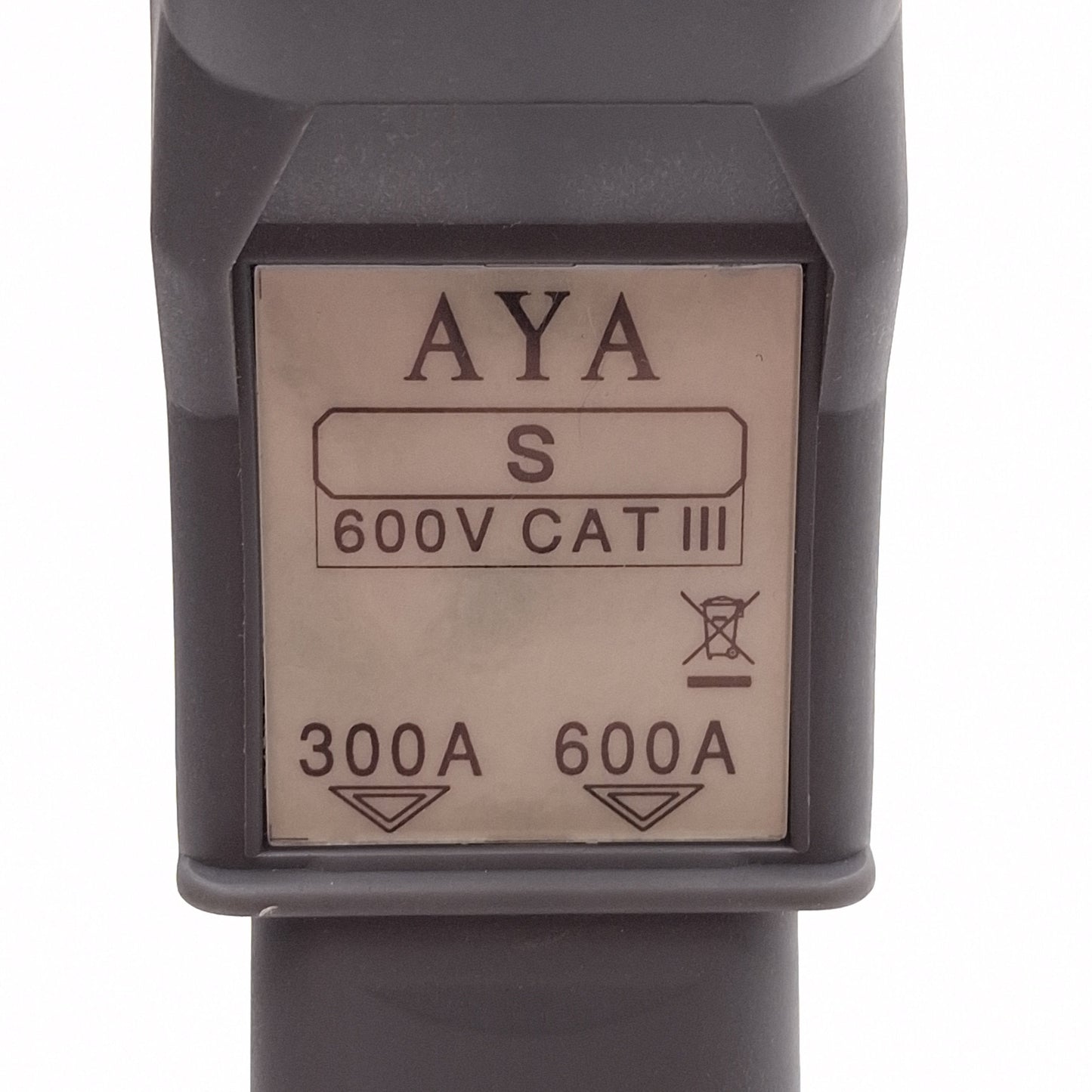 Used Aya S-3-600-5 AC Clamp-On Current Transformer, 600VAC 150A, *Cracked Plastic*