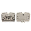 Used Lot of 50 Wago 264-301 Terminal Block With Fixing Flange, 1-Pole 2-Conductor