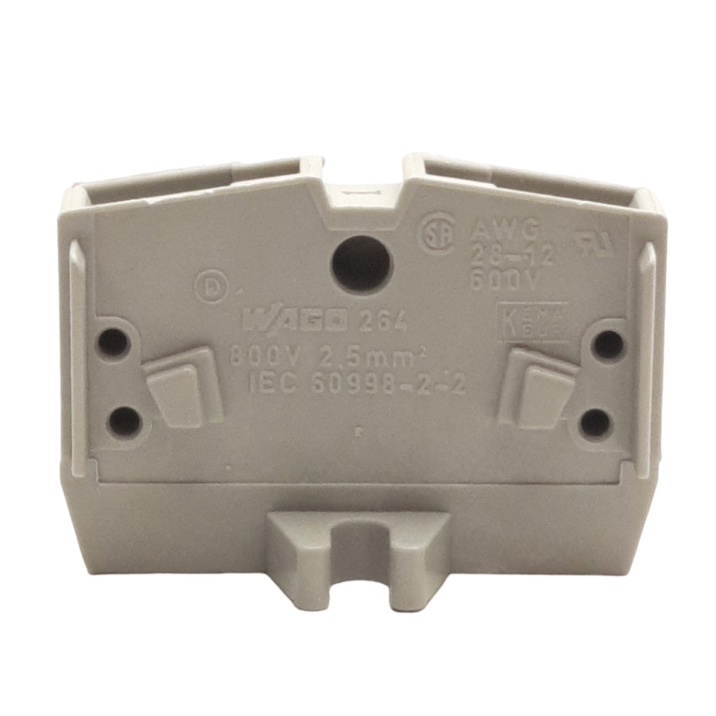 Used Lot of 50 Wago 264-301 Terminal Block With Fixing Flange, 1-Pole 2-Conductor