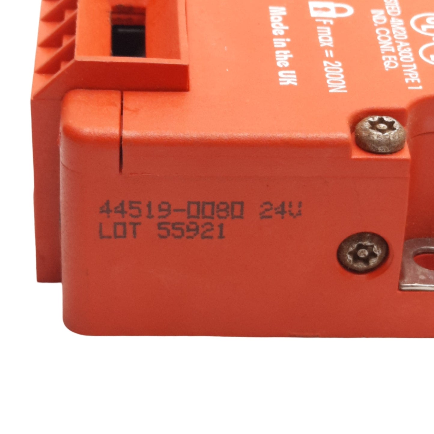 Used Allen Bradley 44519-0080 Safety Interlock 3NC & 2NO, 24VAC/DC Coil, *No Key*