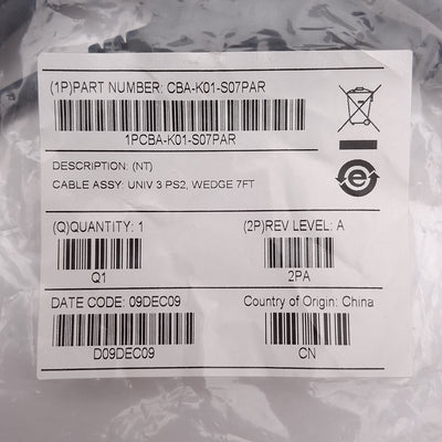 New Zebra CBA-K01-S07PAR PS/2 Keyboard Wedge Cable For Motorola Symbol LS2208, 7ft