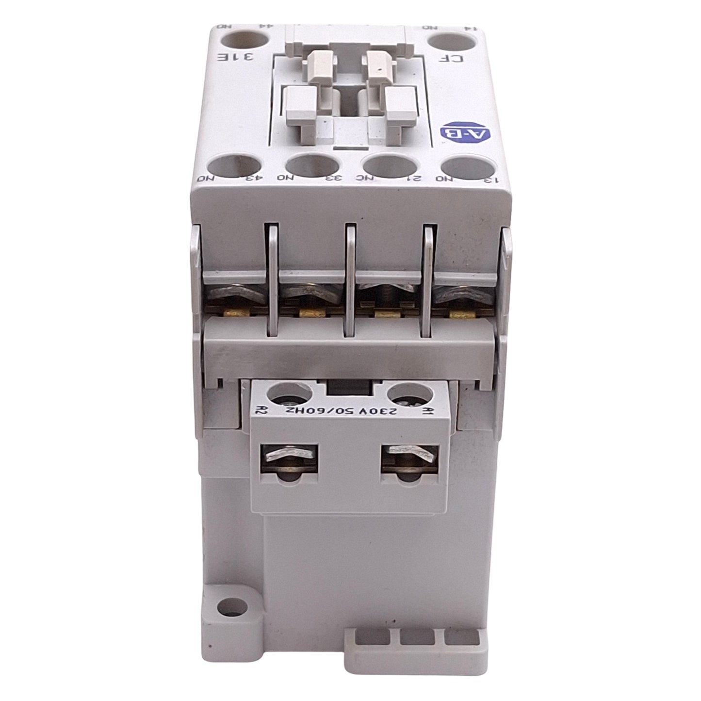 Used Allen Bradley 700-CF310KF Control Relay, 4-Pole, 690VAC 25A 3NO+1NC, 230VAC Coil