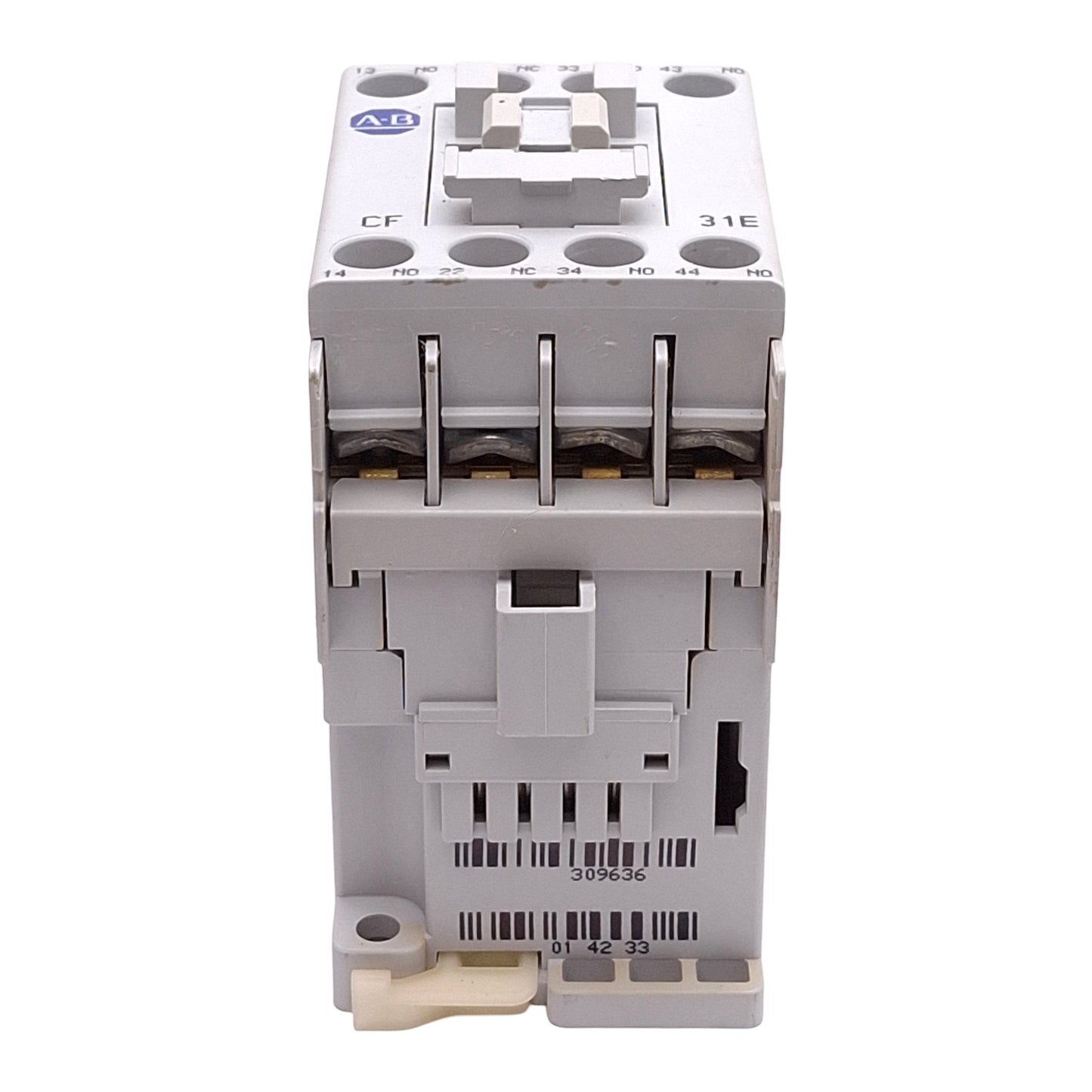 Used Allen Bradley 700-CF310KF Control Relay, 4-Pole, 690VAC 25A 3NO+1NC, 230VAC Coil