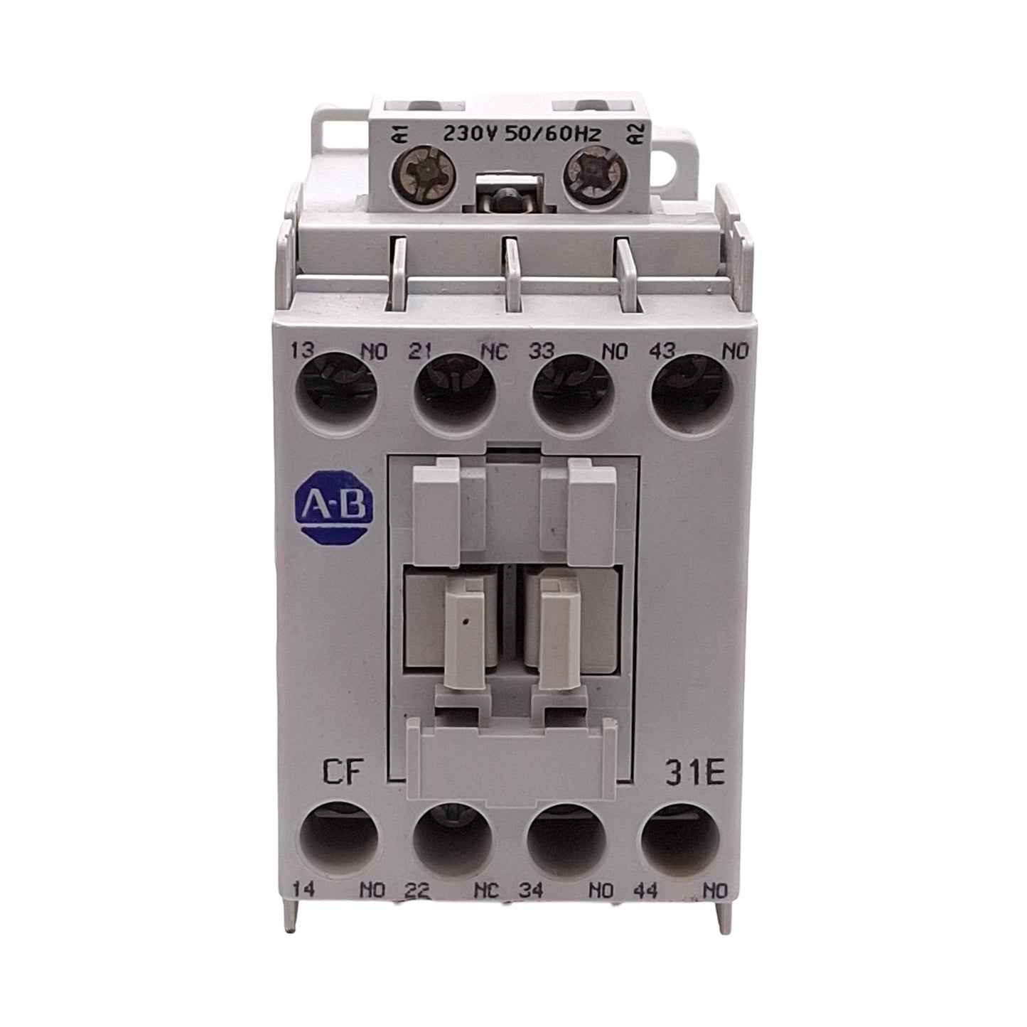 Used Allen Bradley 700-CF310KF Control Relay, 4-Pole, 690VAC 25A 3NO+1NC, 230VAC Coil