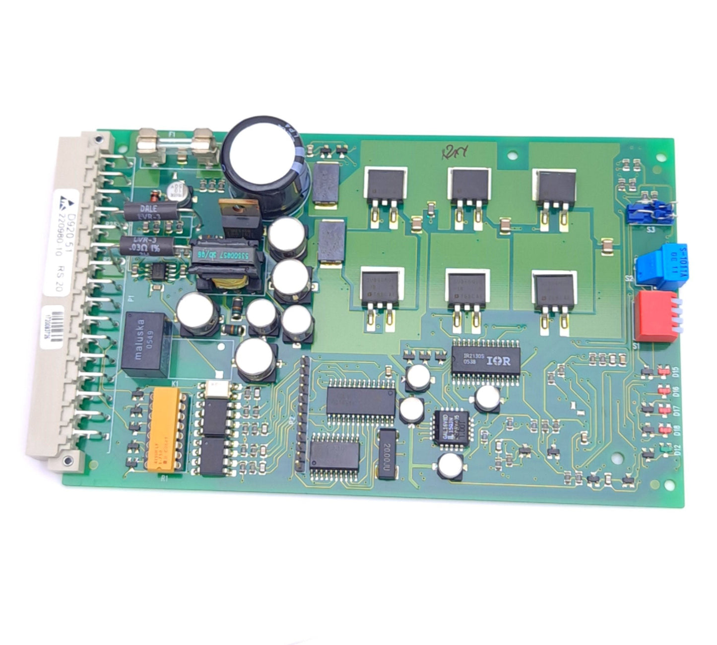 Used Berger Lahr D920.51 Drive Board for 3-Phase Stepper Motor, 24VDC, 200kHz Max