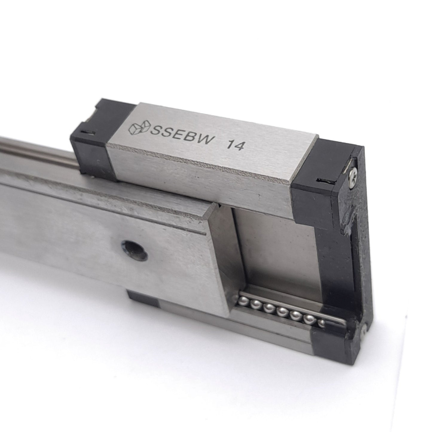 Used Misumi SSEBW 14 Linear Guide Assembly, 2x Ball Bearing Carriages, 150x24mm Rail