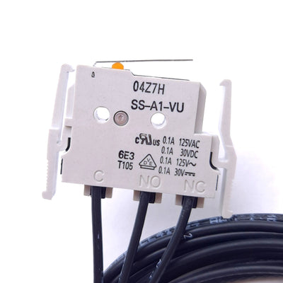 New – Open box Omron SS-A1-VU Limit Switch, 0.1A 125VAC/30VDC, 3-Wire 1m, 1 NO + 1 NC