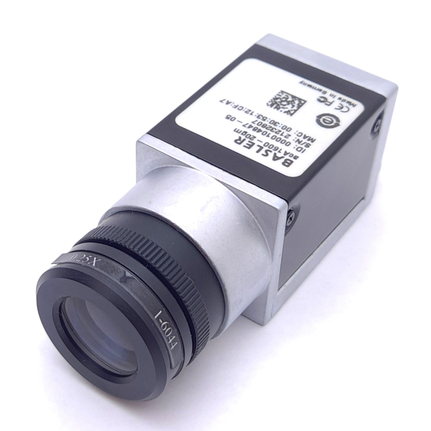 Used Basler acA1600-20gm GigE Camera, 1/1.8", 20fps 1626x1236 4.4μm, 12 VDC, CS-Mount