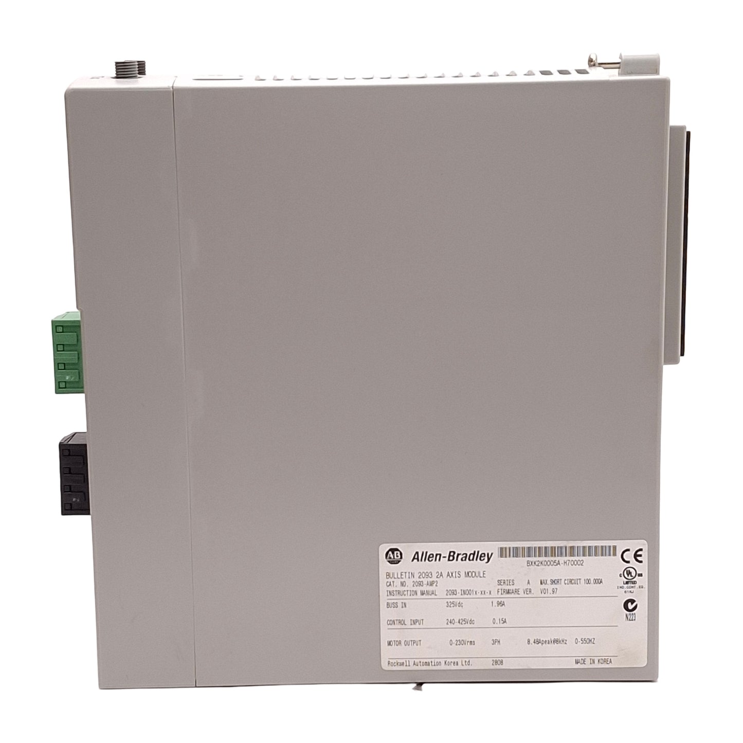 Used Allen Bradley 2093-AMP2 Kinetix 2000 Servo Drive, 1-Axis, 0.6kW, 2A Output