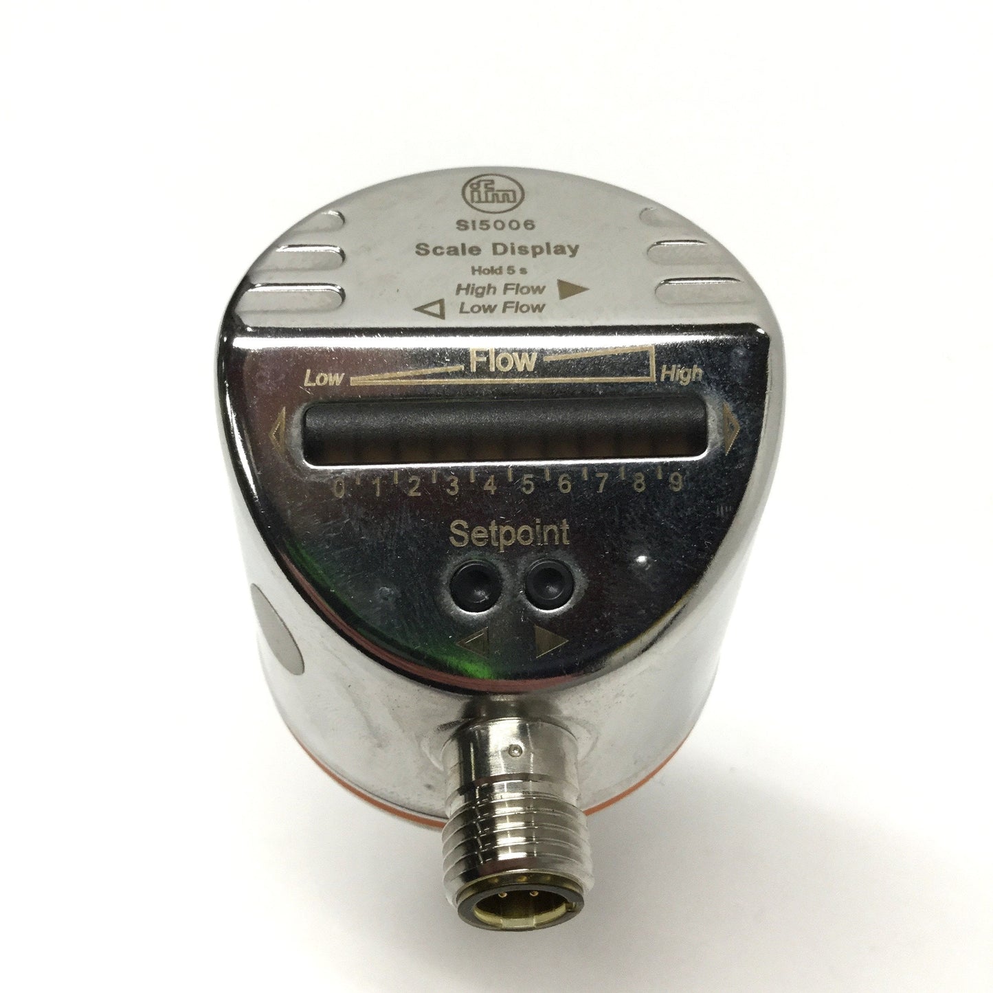 Used IFM SI5006 Flow Monitor 90-240VAC, Relay Out, 3-300cm/s Liquid, 200-3000cm/s Gas
