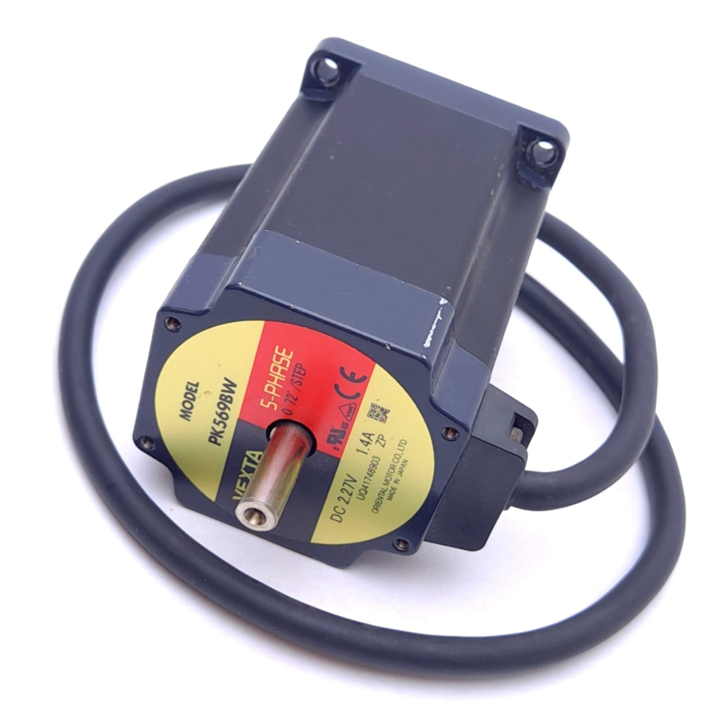 Used Oriental Motor PK569BW Vexta Stepping Motor, 5-Phase, 2.27VDC 1.4A, 0.72° Step