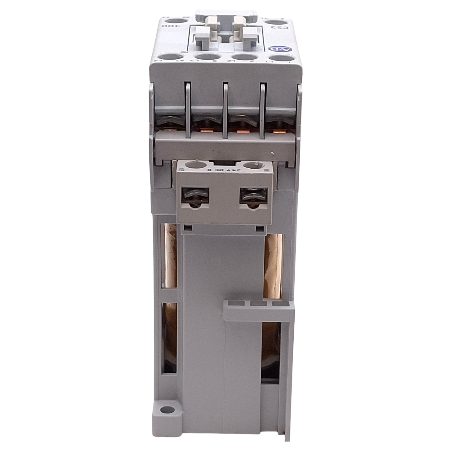 Used Allen Bradley 100-C23ZJ300 IEC Contactor, 23A, 4-Pole, 3NO+1NC, 24VDC Coil