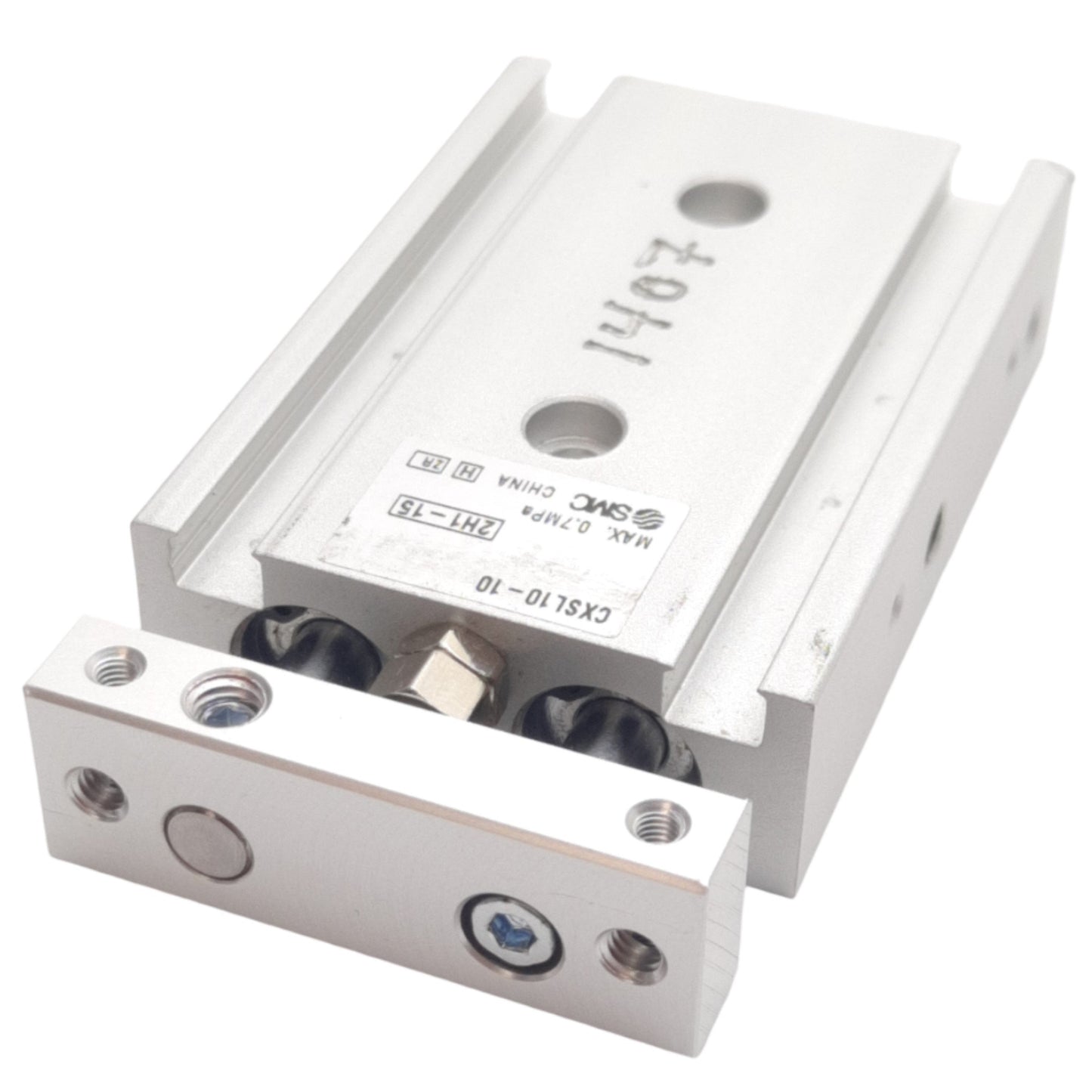 Used SMC CXSL10-10 Guided Cylinder, ø10mm Bore, 10mm Stroke, 0.7MPa, M5 Ports