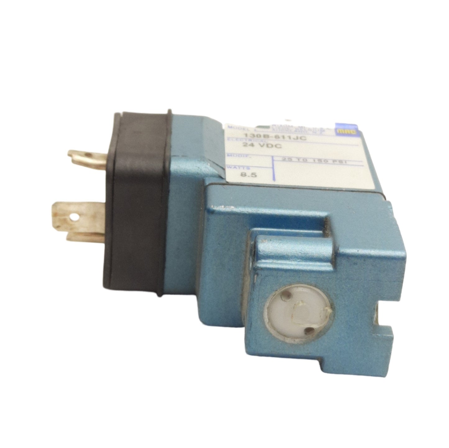 Used Mac Valves 130B-611JC Solenoid Coil, 24VDC 8.5 Watts, 18mm Form A, For 56 Series