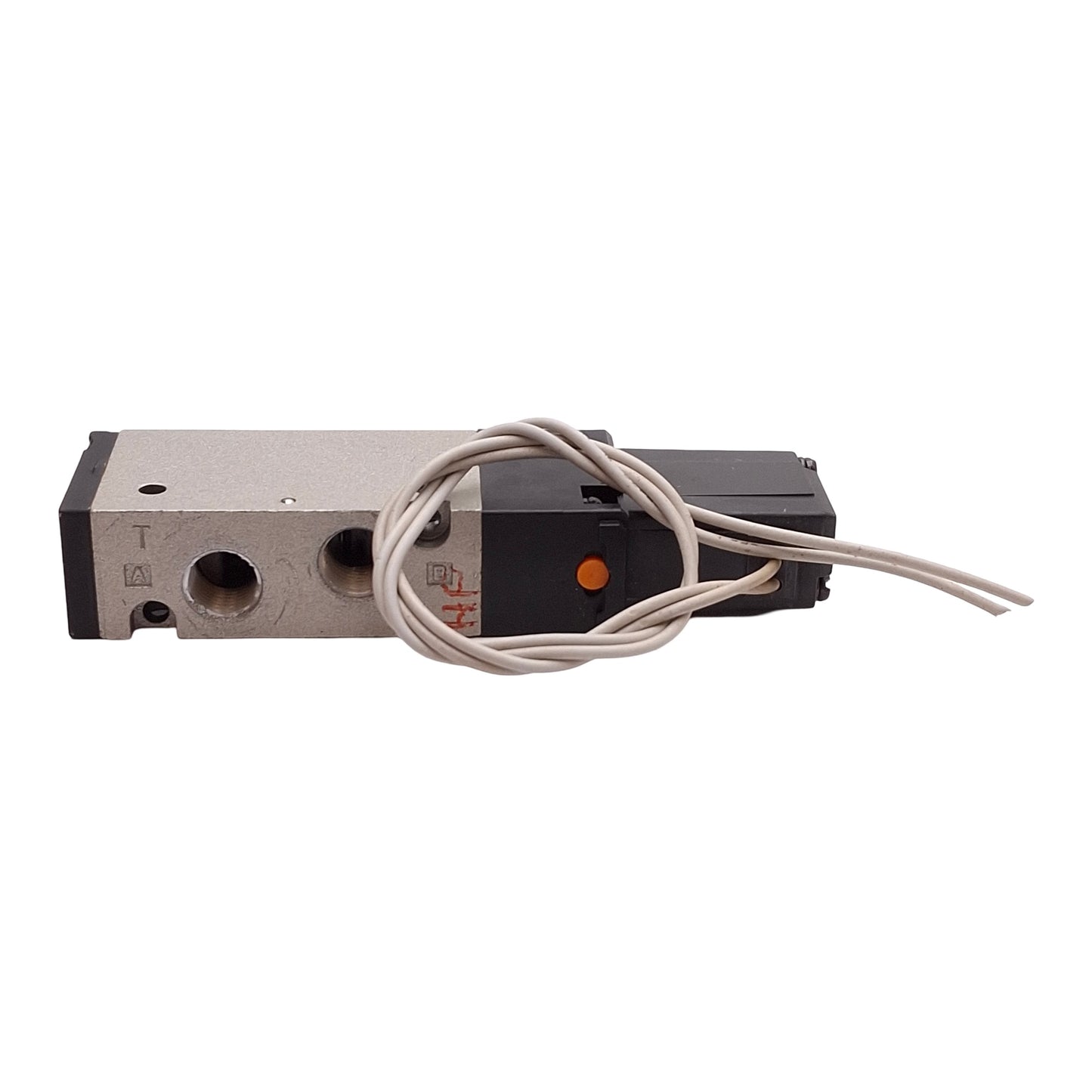 Used SMC NVZ5120-3G-01T Solenoid Valve, 5-Port, 20-100PSI, 1/8in NPTF, 110VAC Coil