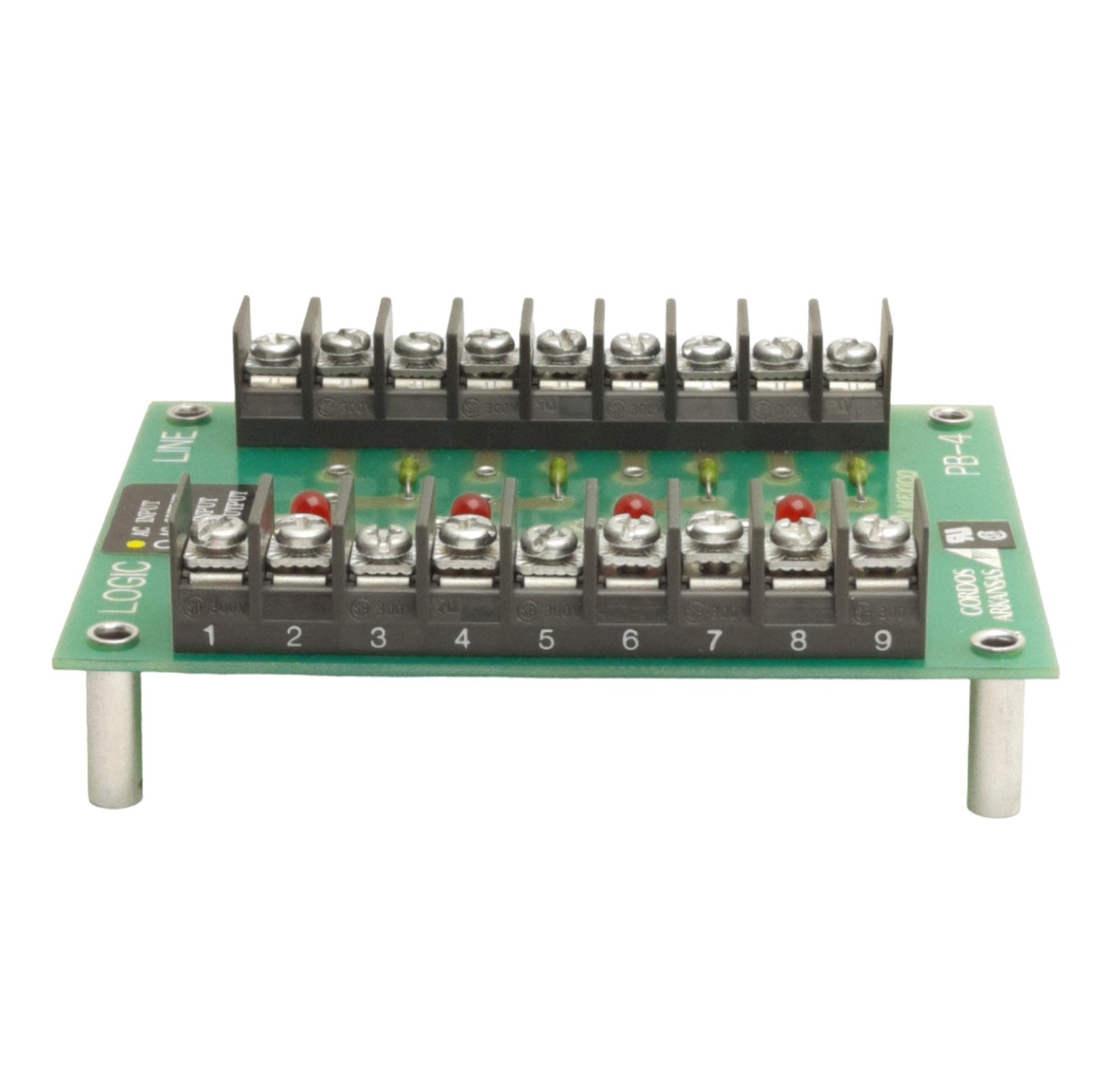 Used Gordos PB-4 SSR Mounting Rack, 4-Channel, 24VDC Logic Supply, For SM Series