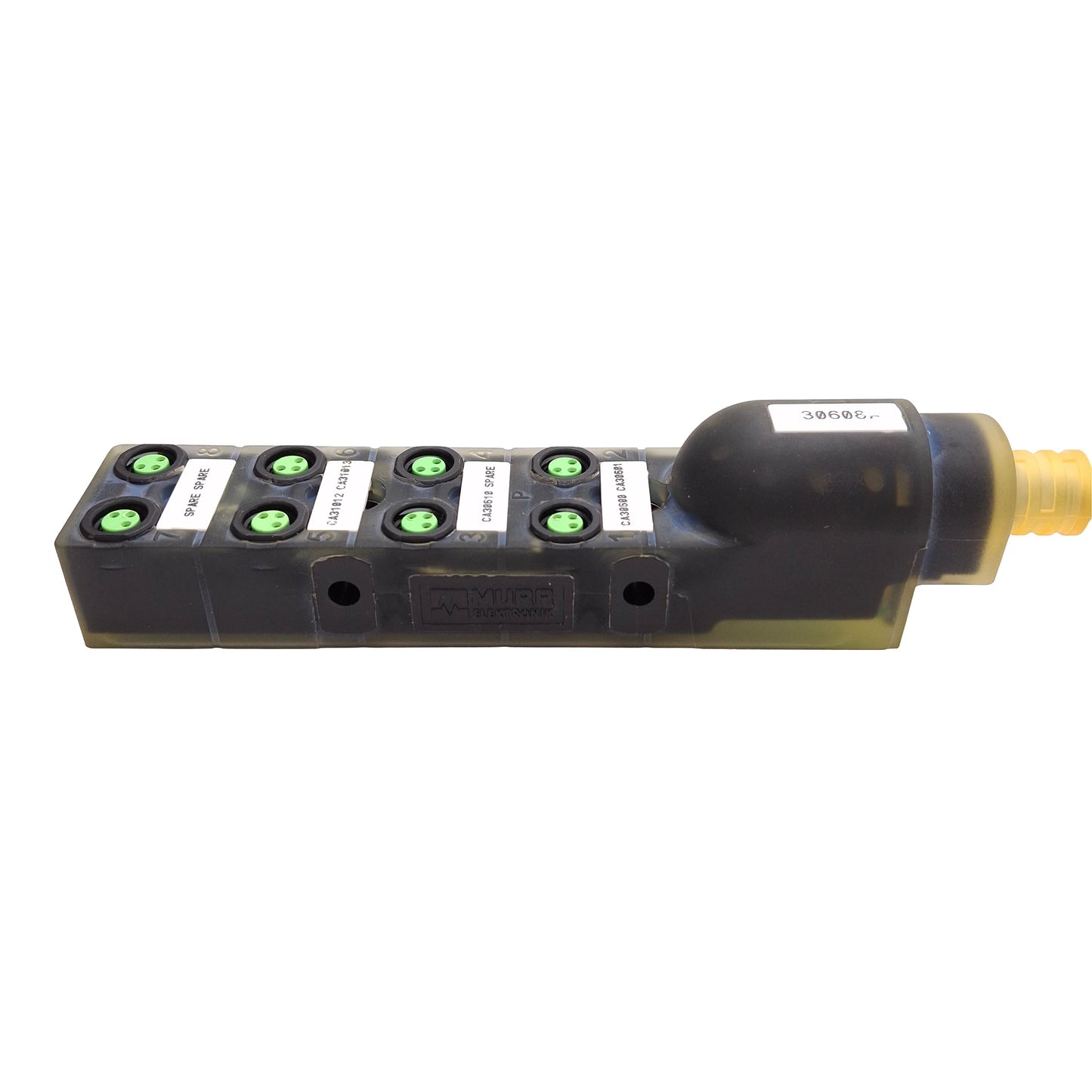 Used Murr Elektronik 8000-88010-3570500 Exact8 Pre-Wired Cable, 8-Port, M8 3-Pin, 2m