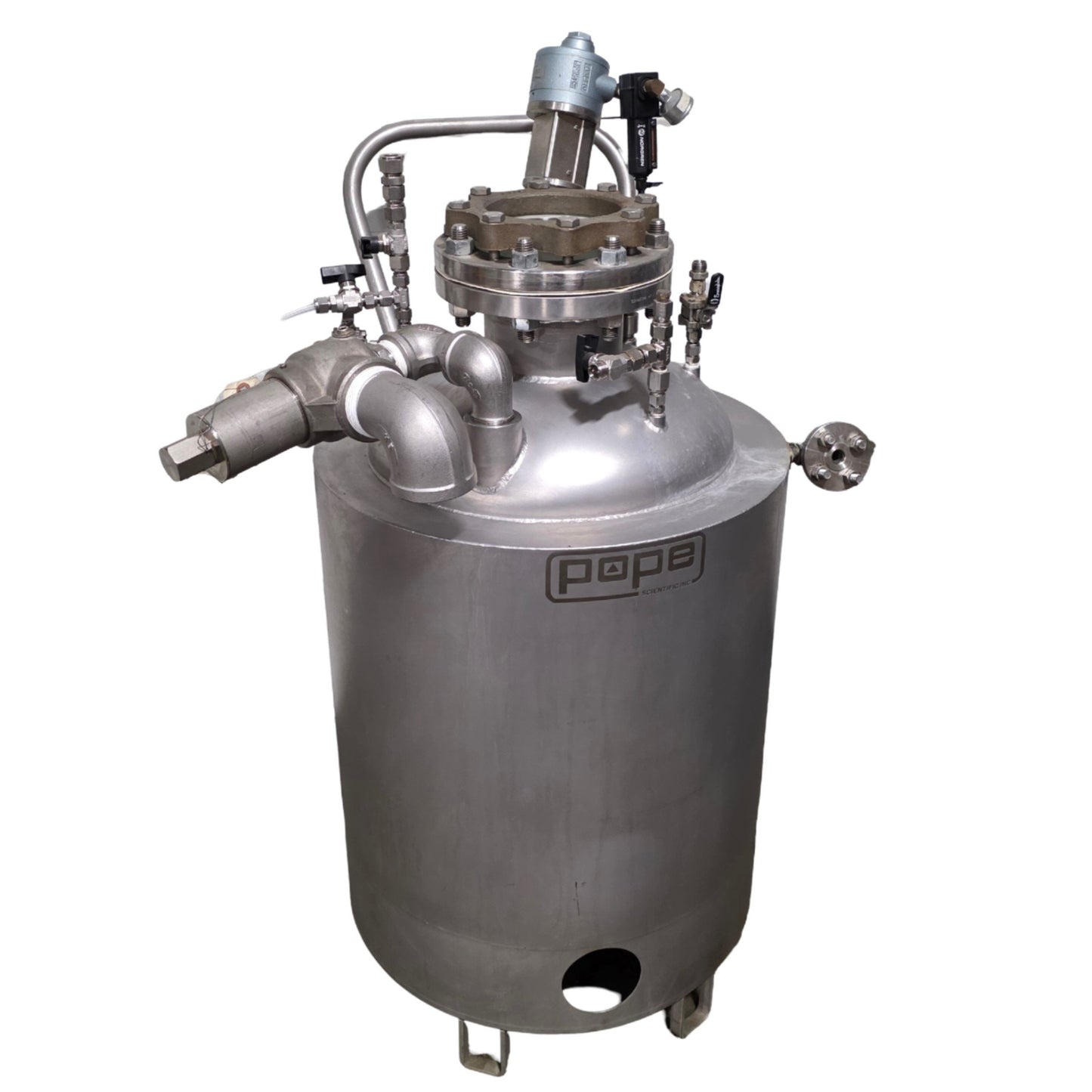 Used Pope Scientific Portable Jacketed 20 Gallon Mixing Tank With Pneumatic Mixer