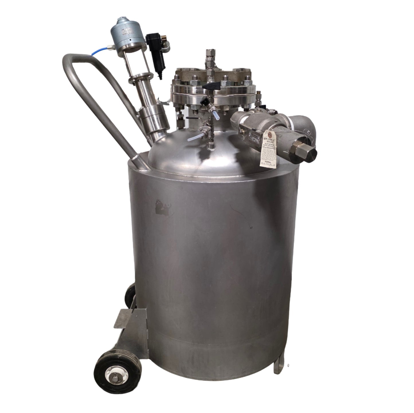 Used Pope Scientific Portable Jacketed 20 Gallon Mixing Tank With Pneumatic Mixer