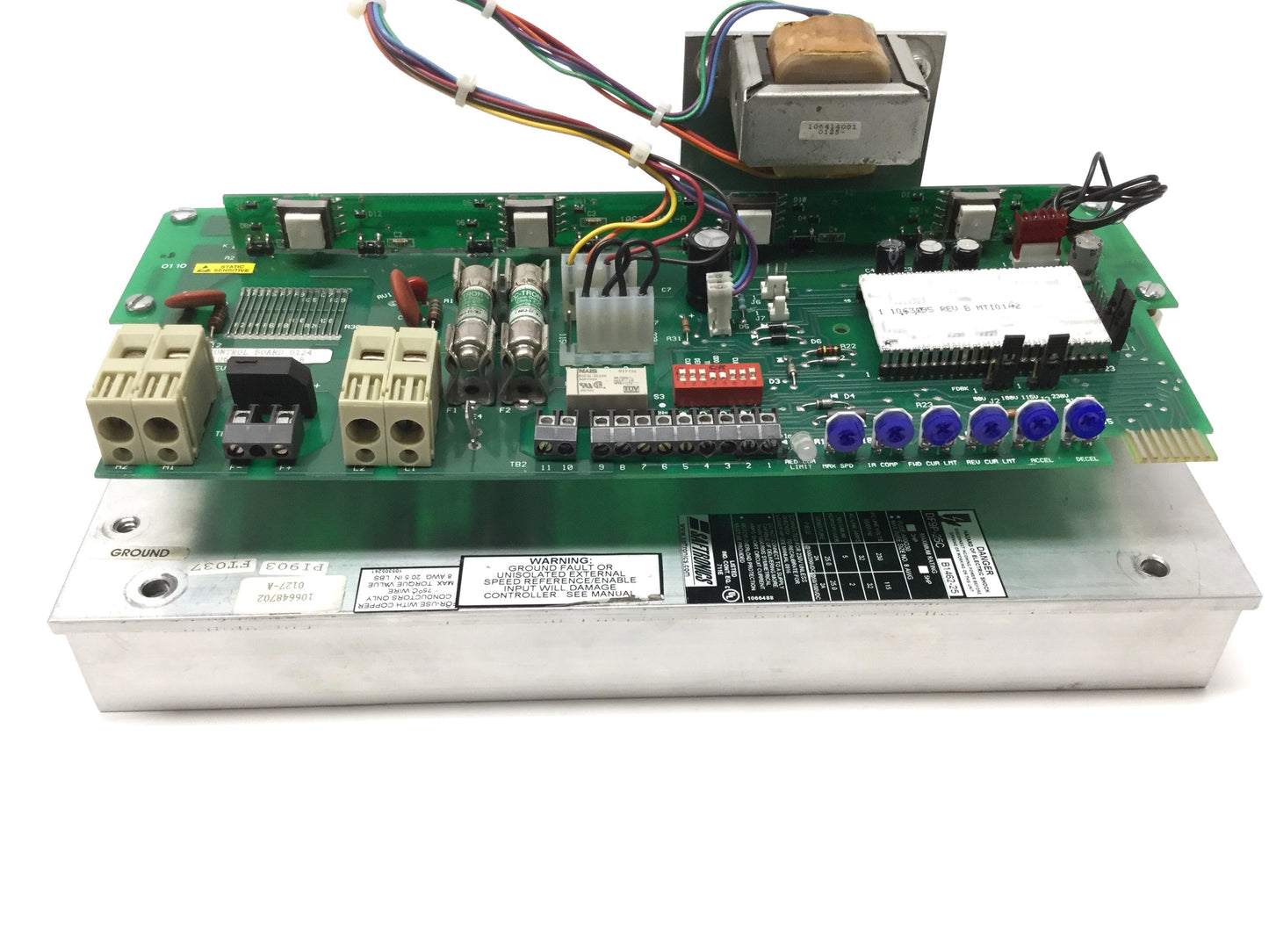 Used Saftronics DF9P-25C Regenerative DC Motor Drive, 115/230VAC 1PH In, 5HP, 25A