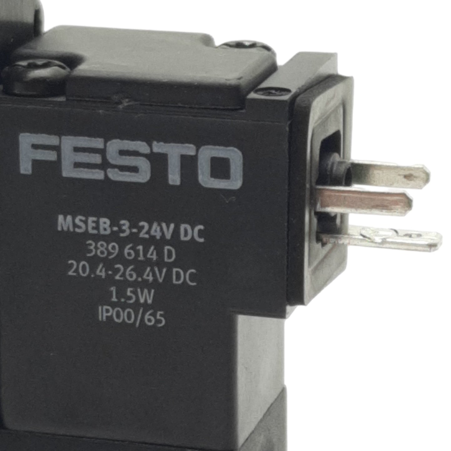 Used Festo CPE24-M1H-3OL-3/8 Solenoid Valve, 3/2-Way NO, 2.5-10bar, G3/8, 24VDC Coil